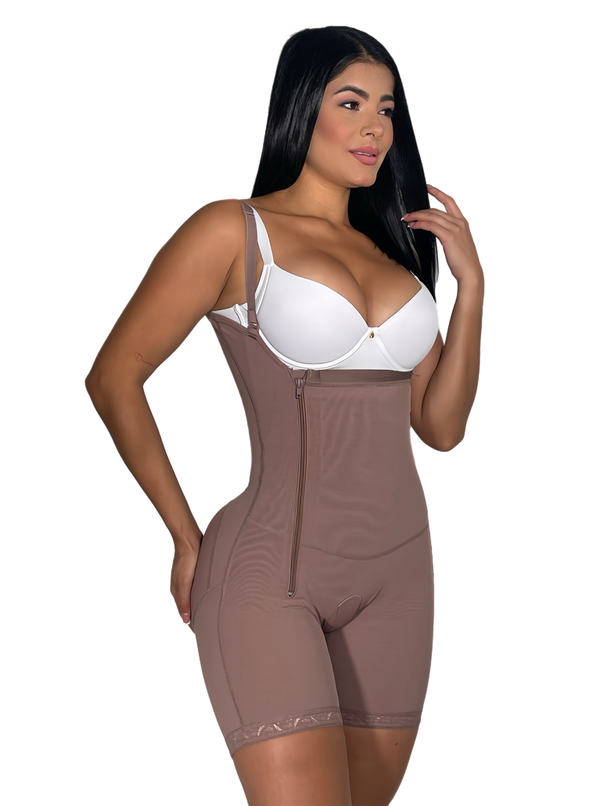 Mid Thigh Bodyshaper Zipper 12048